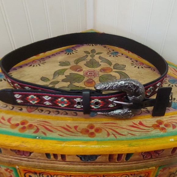 🏵️ Boho Silk Embroidered Belt Coachella - Picture 3 of 5